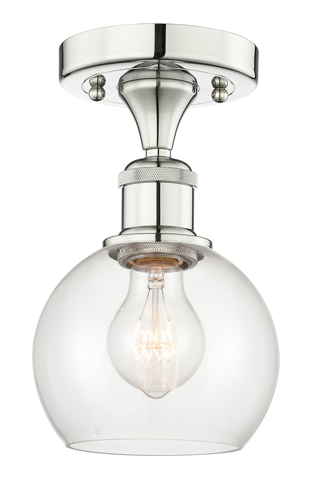Innovations Lighting Athens 6" Semi-Flush Mount - Polished Nickel