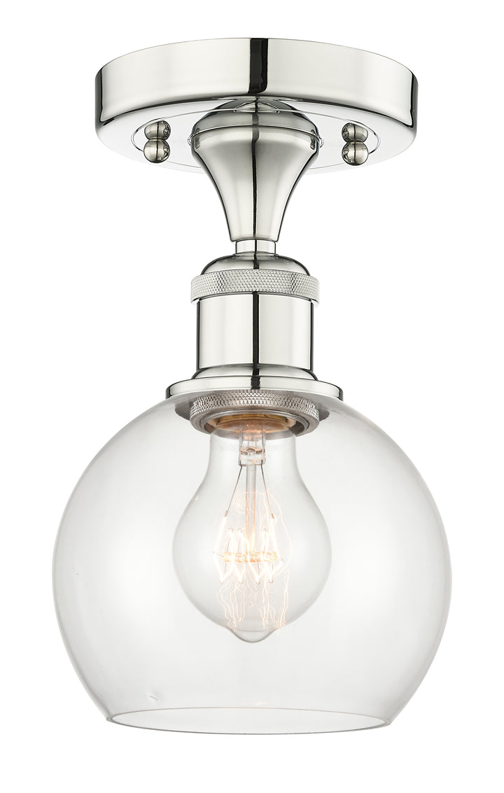 Innovations Lighting Athens 6" Semi-Flush Mount - Polished Nickel