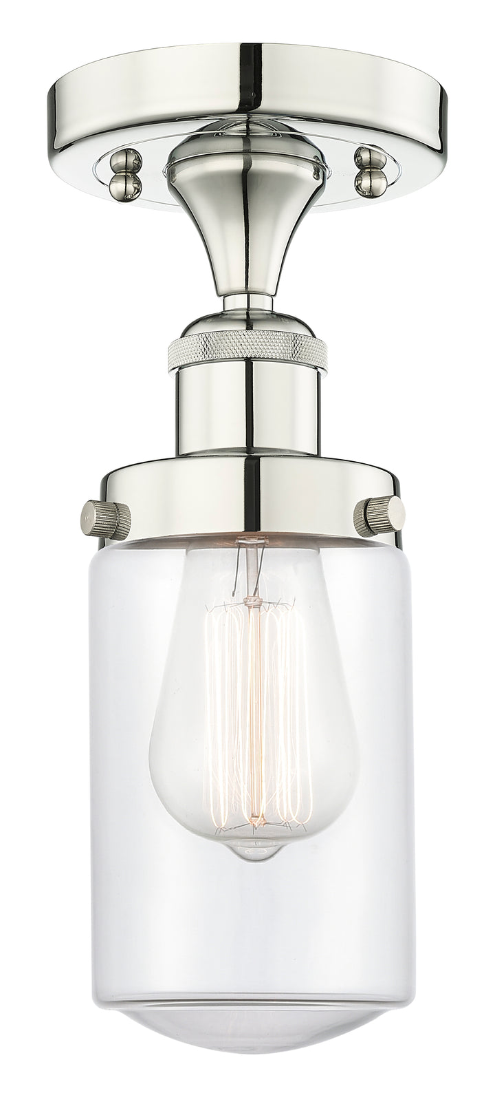 Innovations Lighting Dover 4.5" Semi-Flush Mount - Polished Nickel