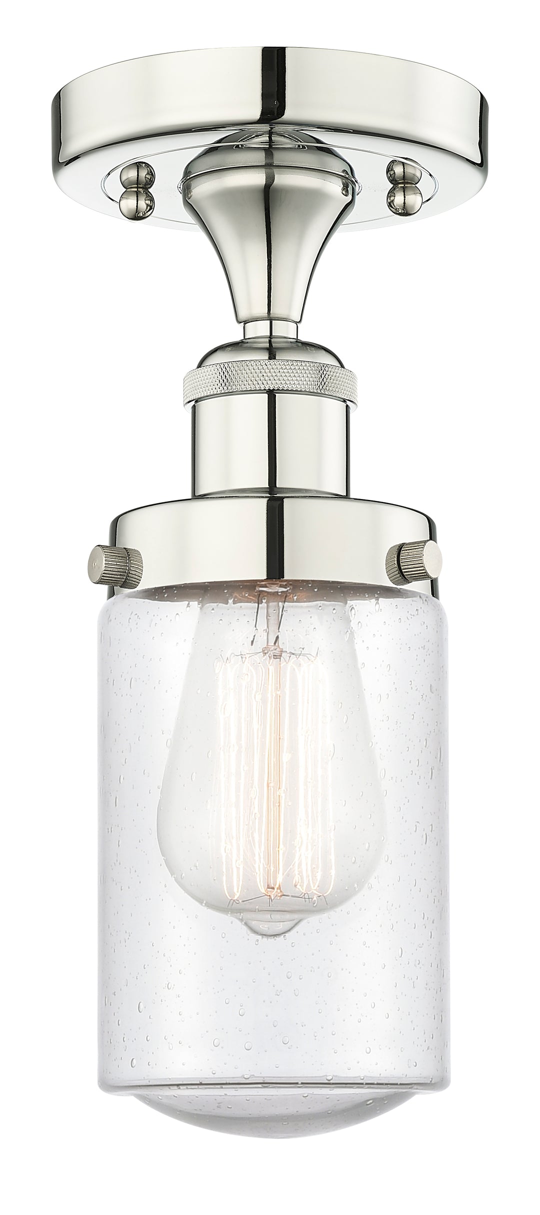 Innovations Lighting Dover 4.5" Semi-Flush Mount - Polished Nickel