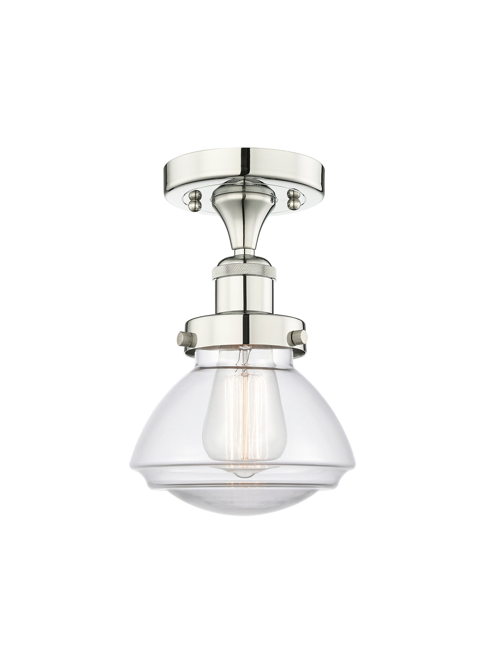 Innovations Lighting Olean 6.75" Semi-Flush Mount - Polished Nickel