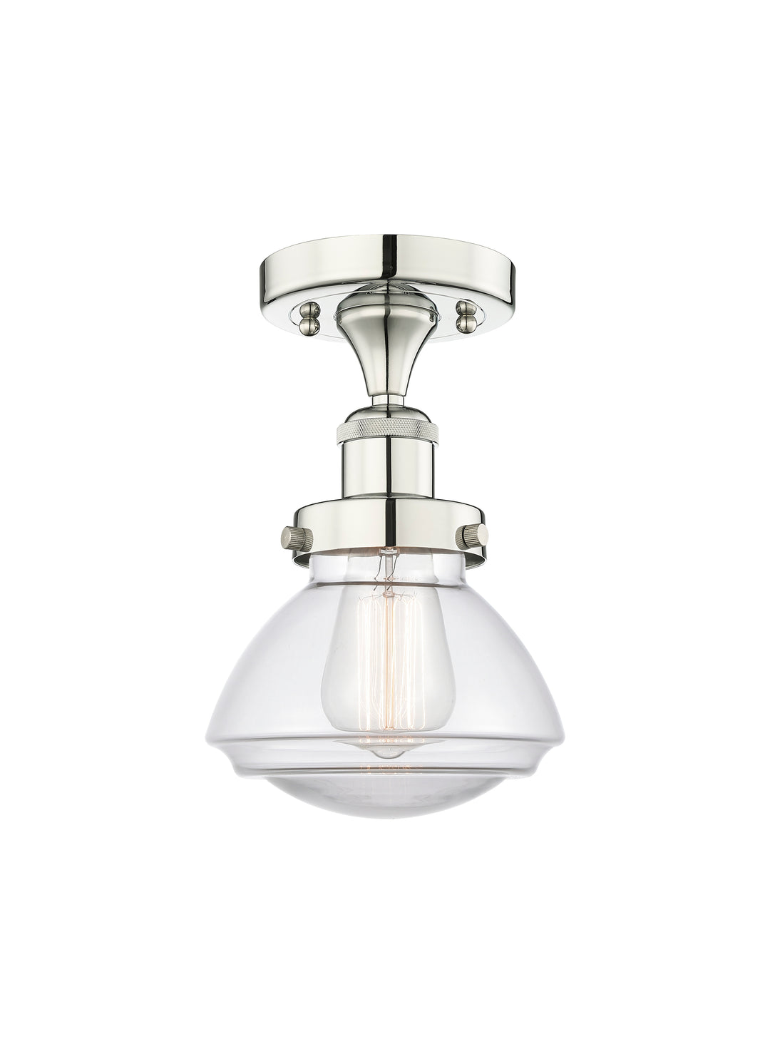 Innovations Lighting Olean 6.75" Semi-Flush Mount - Polished Nickel