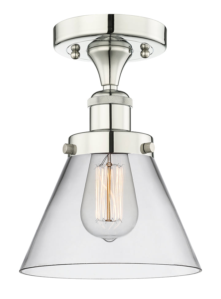 Innovations Lighting Cone 8" Semi-Flush Mount - Polished Nickel