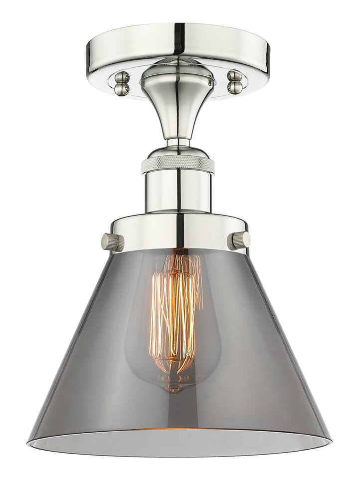 Innovations Lighting Cone 8" Semi-Flush Mount - Polished Nickel