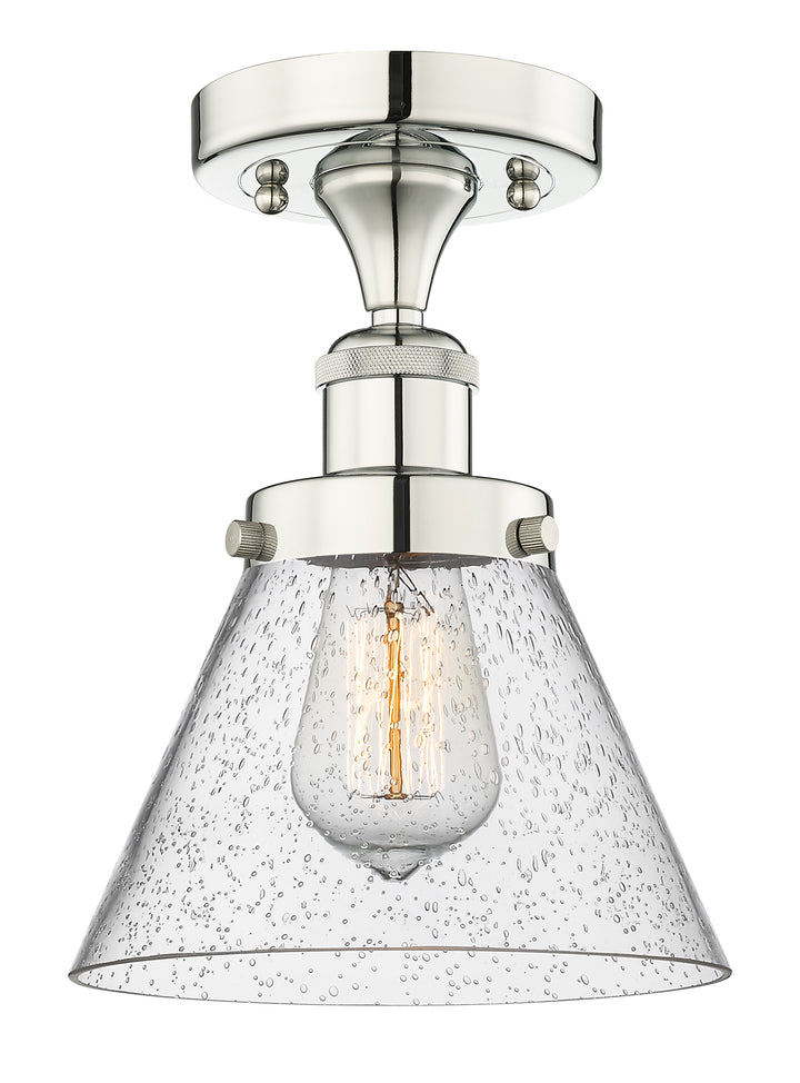 Innovations Lighting Cone 8" Semi-Flush Mount - Polished Nickel