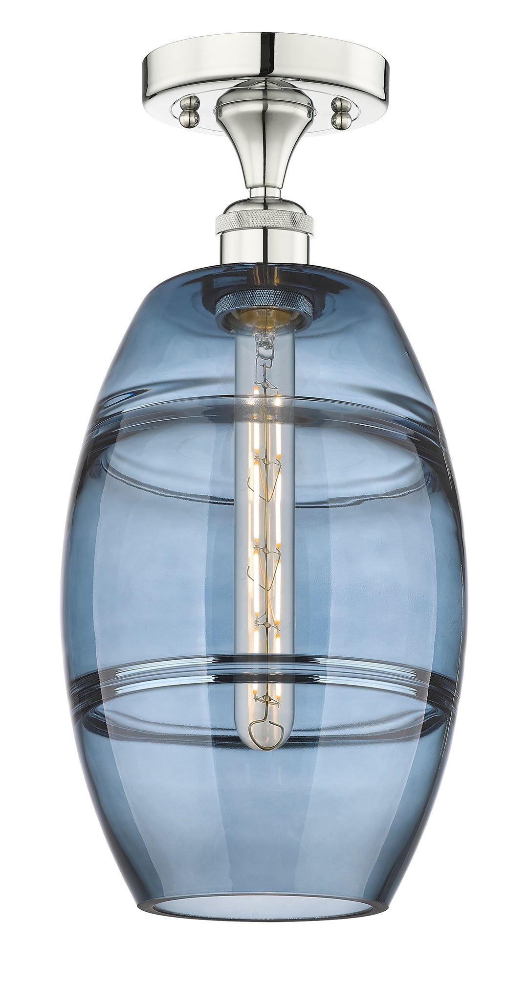 Innovations Lighting Vaz 8" Semi-Flush Mount - Polished Nickel