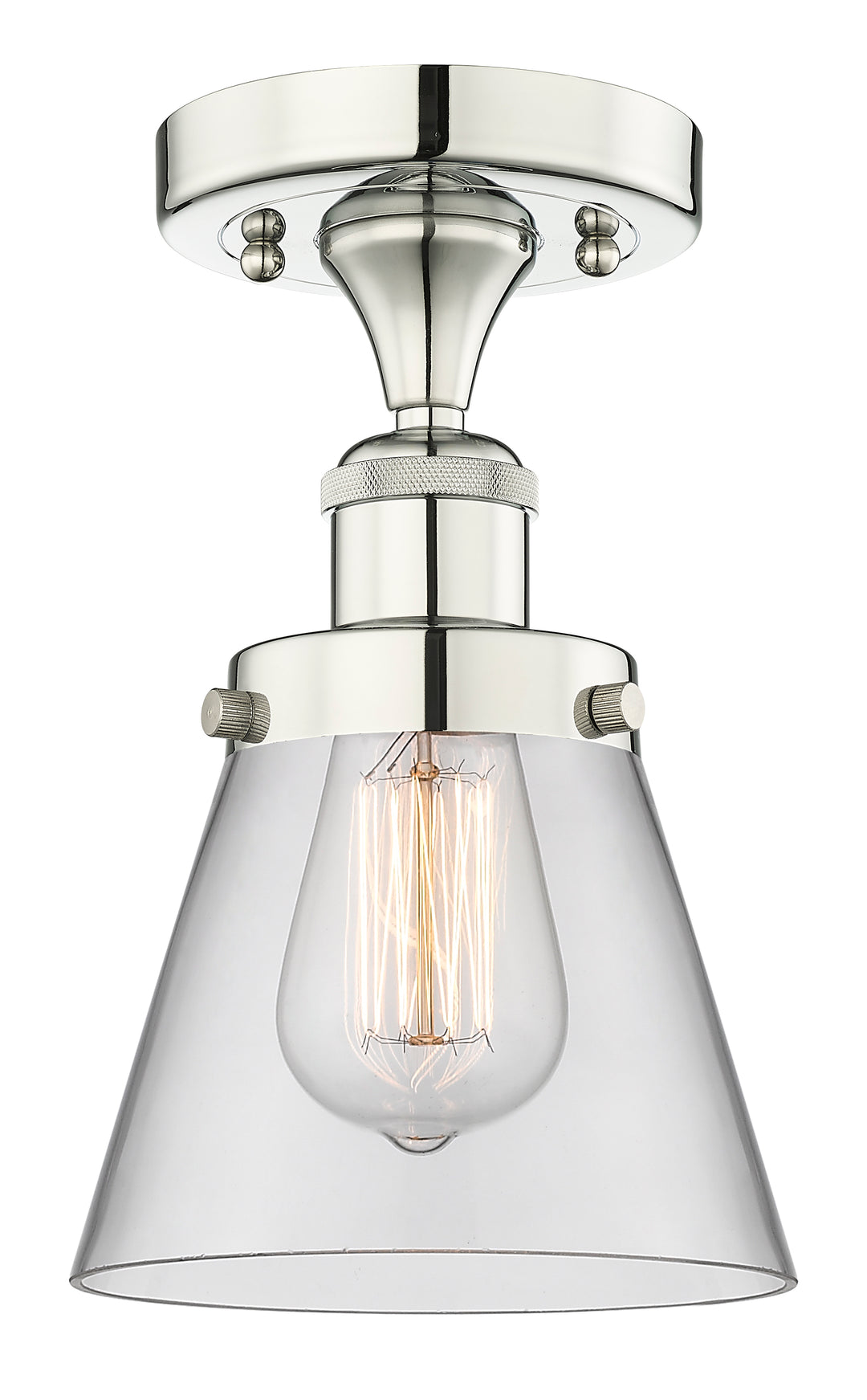 Innovations Lighting Cone 6" Semi-Flush Mount - Polished Nickel