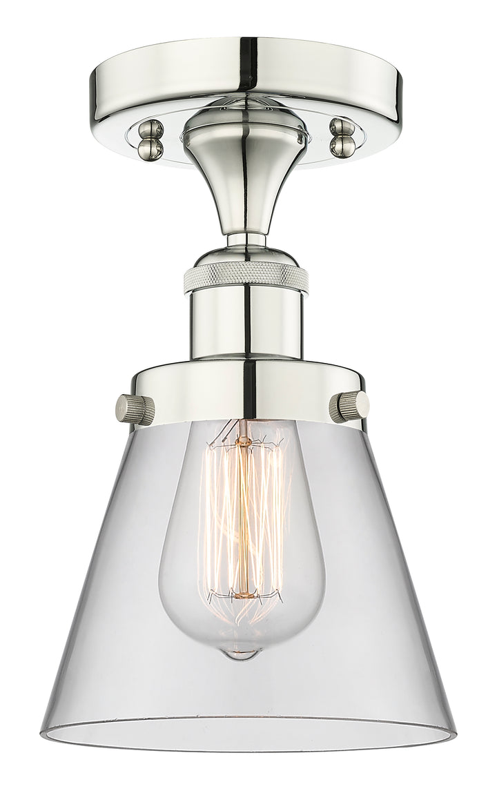 Innovations Lighting Cone 6" Semi-Flush Mount - Polished Nickel