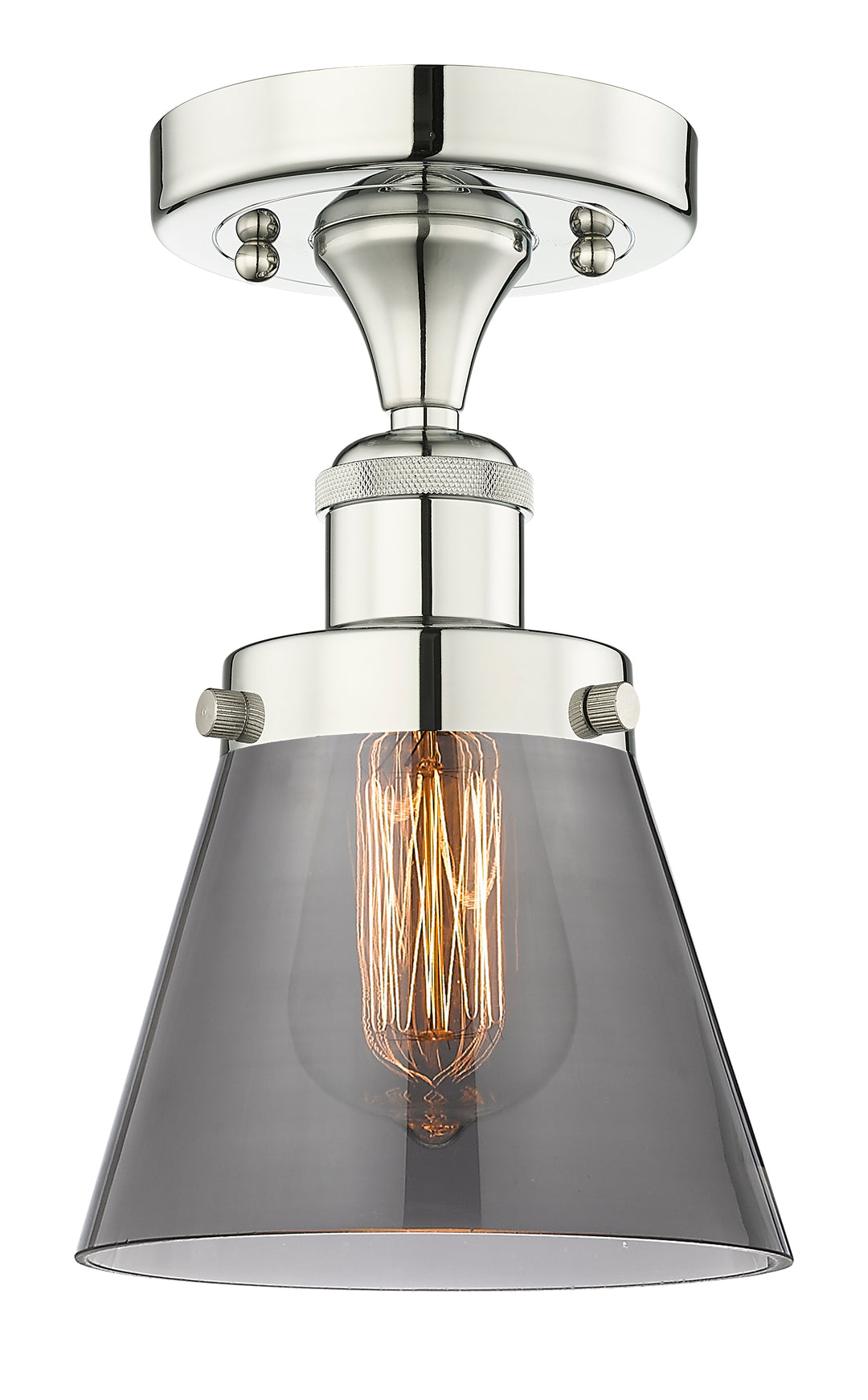 Innovations Lighting Cone 6" Semi-Flush Mount - Polished Nickel