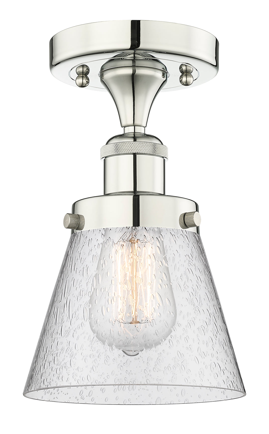 Innovations Lighting Cone 6" Semi-Flush Mount - Polished Nickel