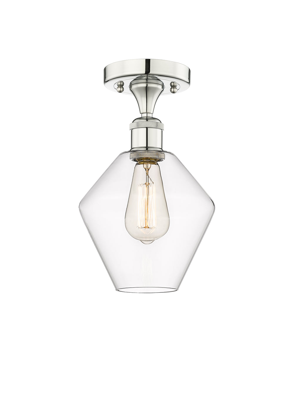 Innovations Lighting Cindyrella 8" Semi-Flush Mount - Polished Nickel