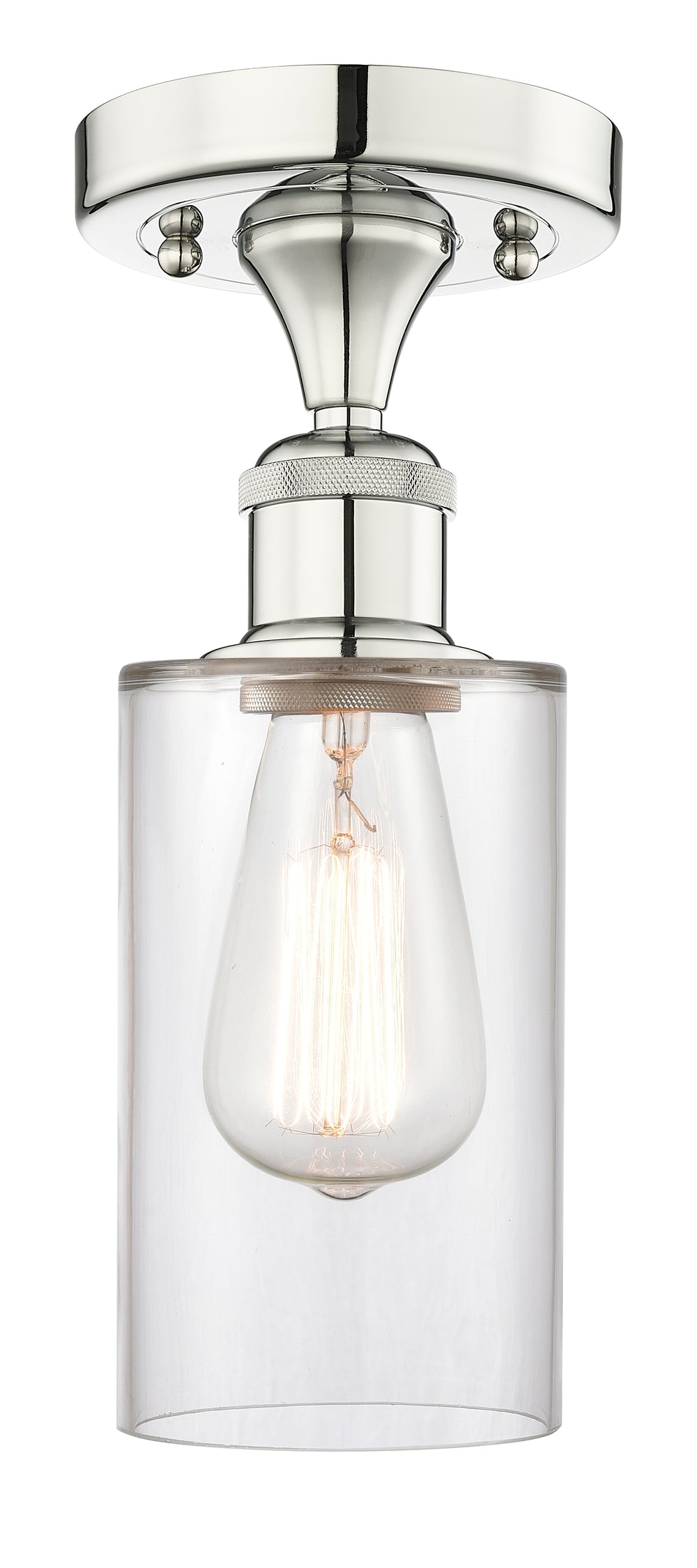 Innovations Lighting Clymer 4" Semi-Flush Mount - Polished Nickel