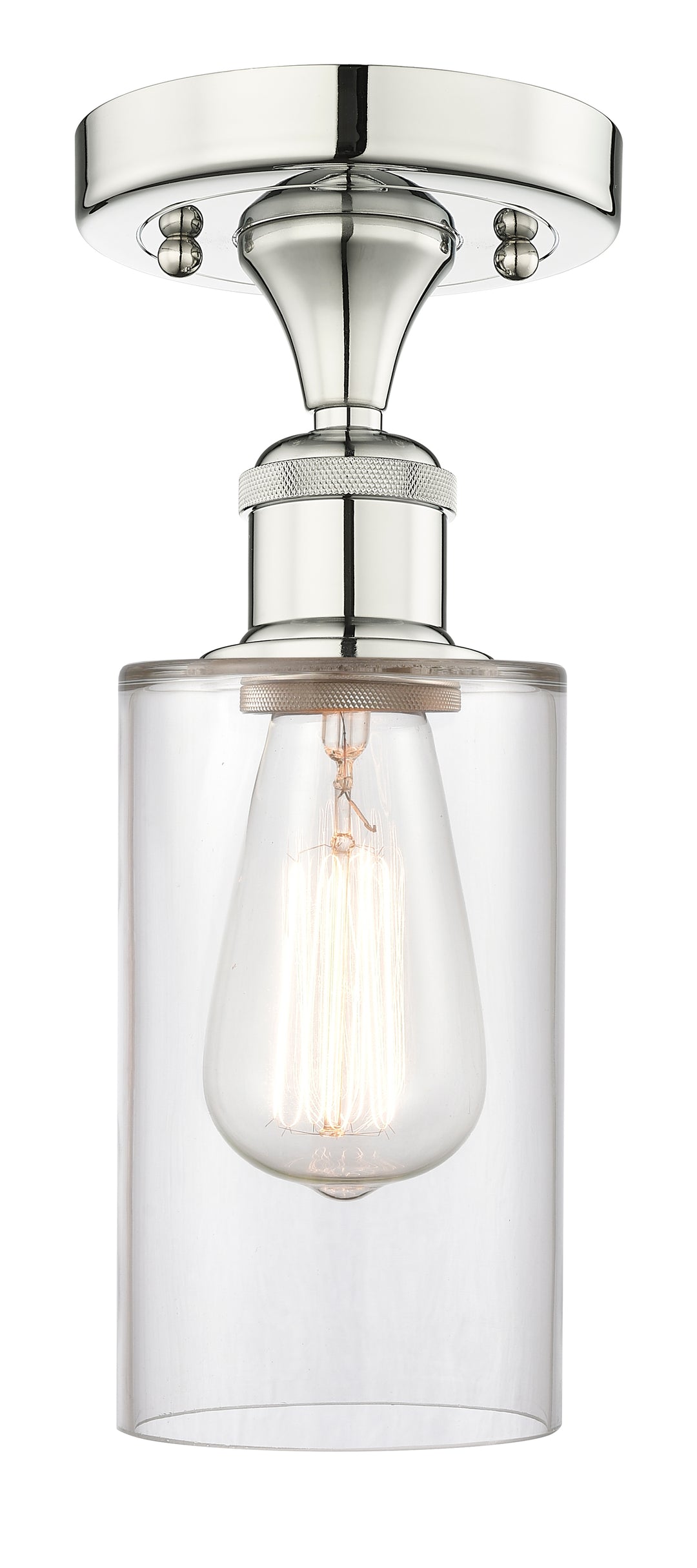 Innovations Lighting Clymer 4" Semi-Flush Mount - Polished Nickel