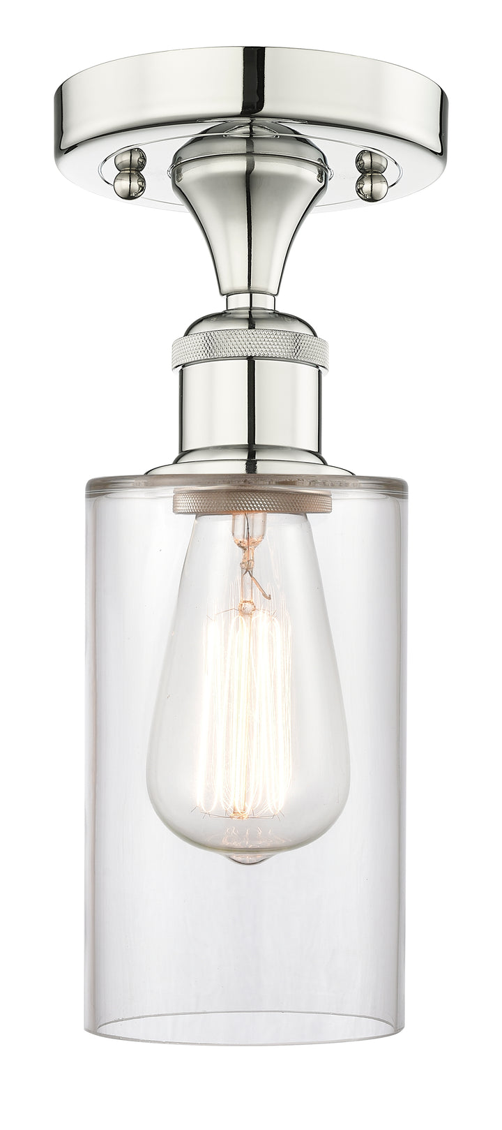 Innovations Lighting Clymer 4" Semi-Flush Mount - Polished Nickel