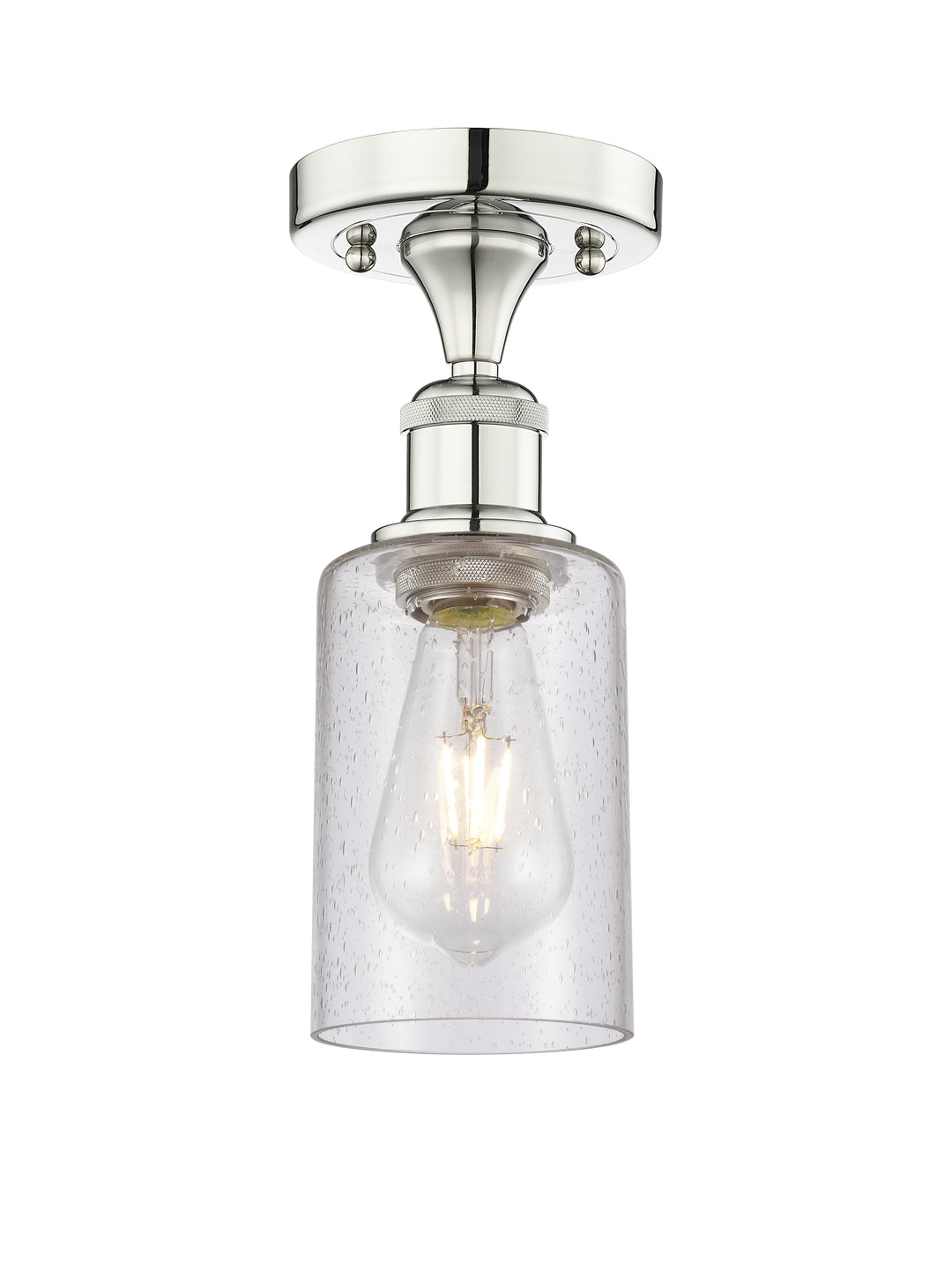 Innovations Lighting Clymer 4" Semi-Flush Mount - Polished Nickel