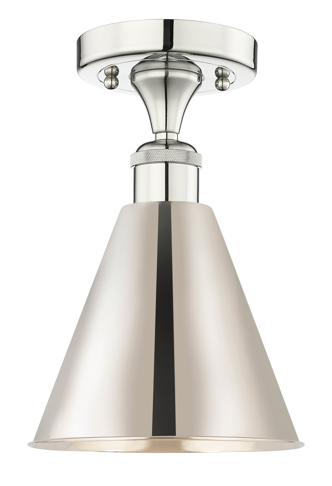 Innovations Lighting Berkshire Metal 8" Semi-Flush Mount - Polished Nickel