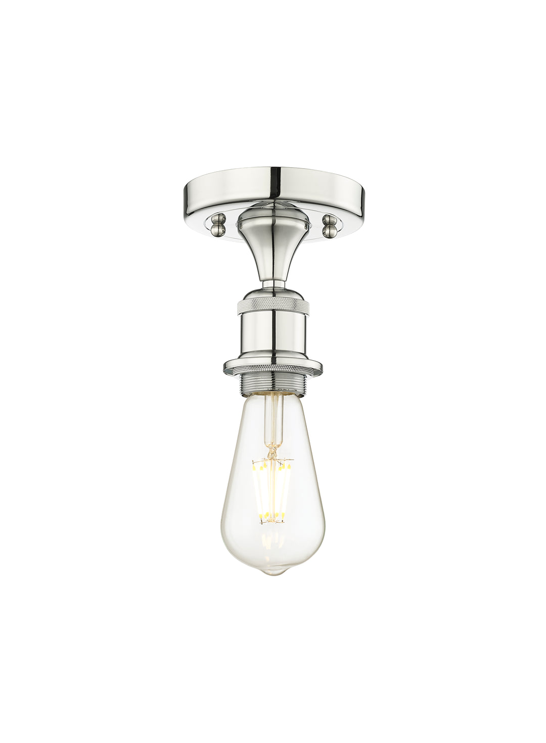 Innovations Lighting Bare Bulb Semi-Flush Mount - Polished Nickel