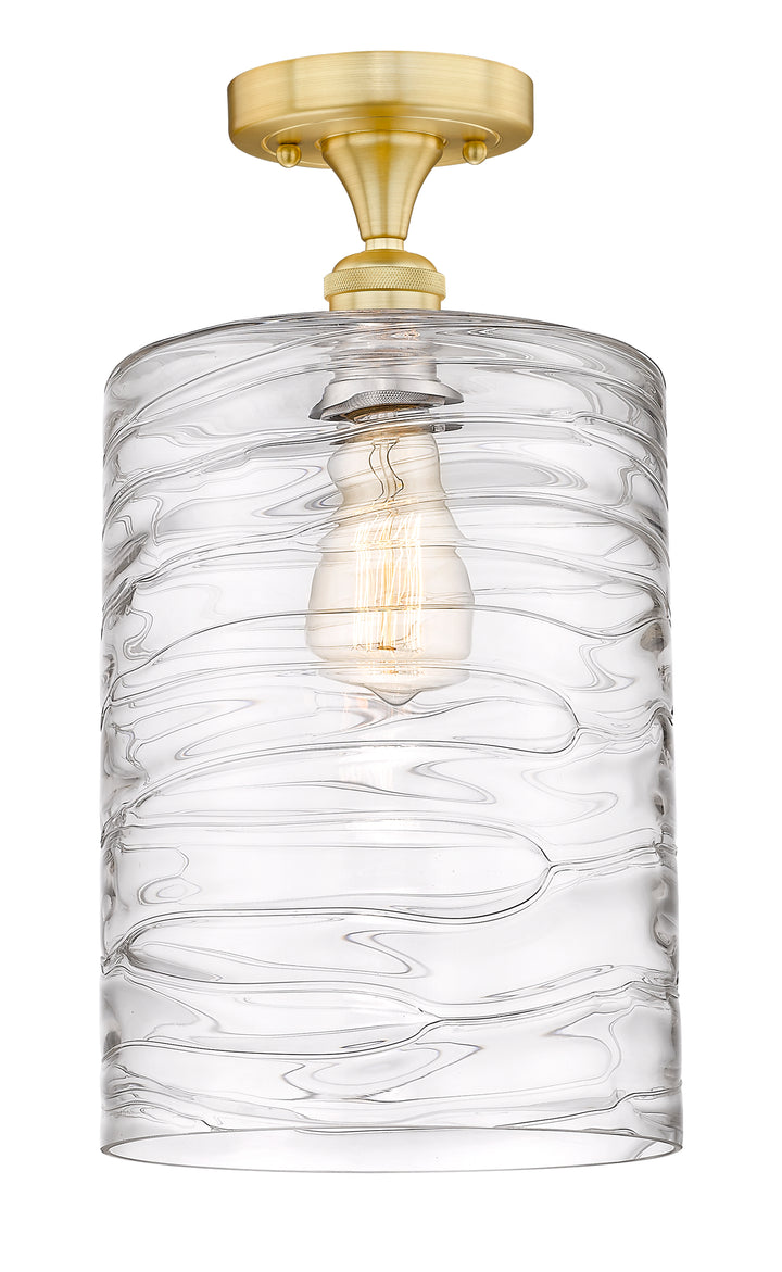 Innovations Lighting Cobbleskill 9" Semi-Flush Mount - Satin Gold