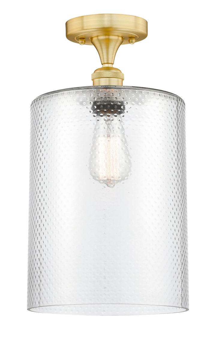 Innovations Lighting Cobbleskill 9" Semi-Flush Mount - Satin Gold