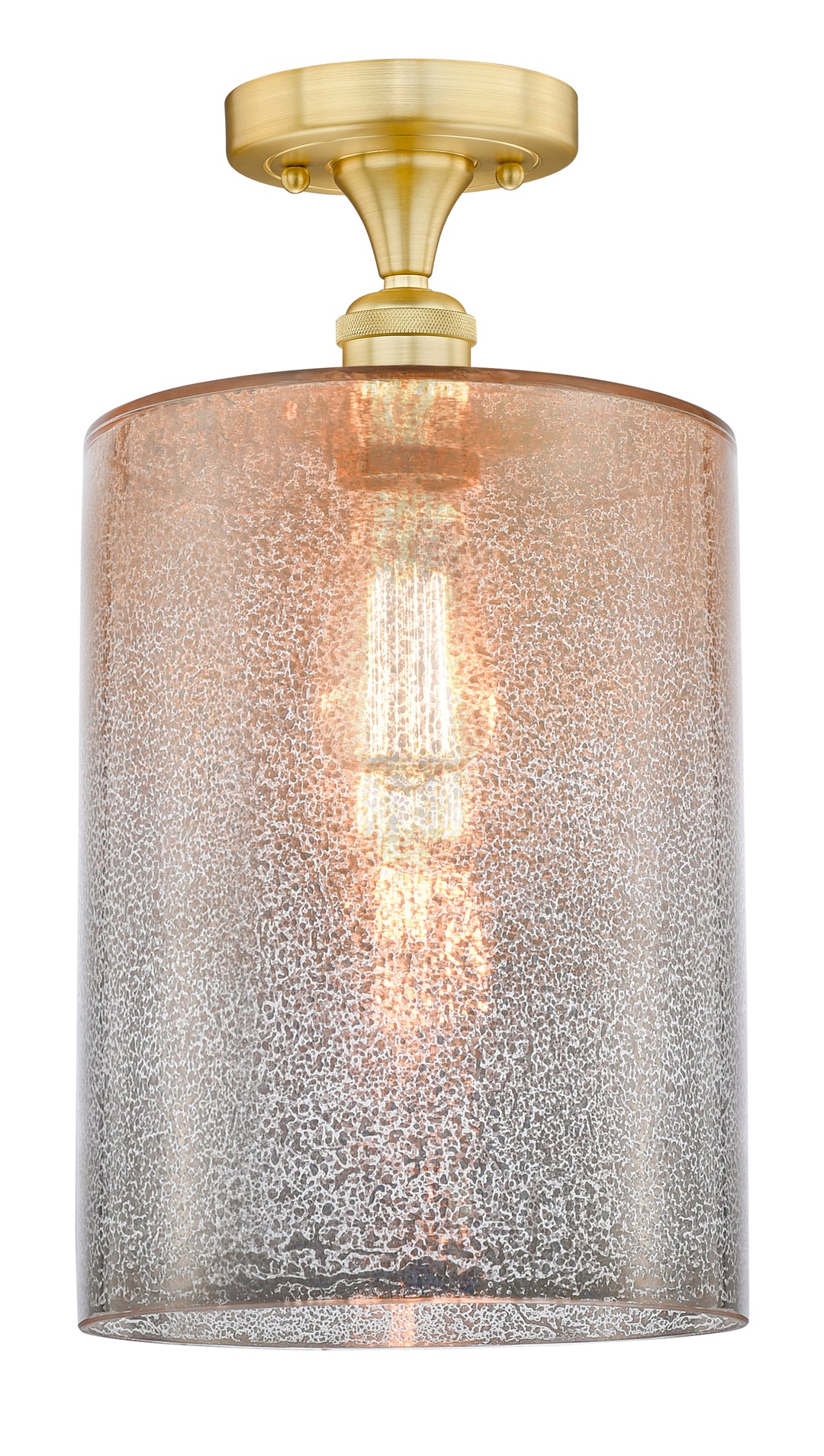 Innovations Lighting Cobbleskill 9" Semi-Flush Mount - Satin Gold