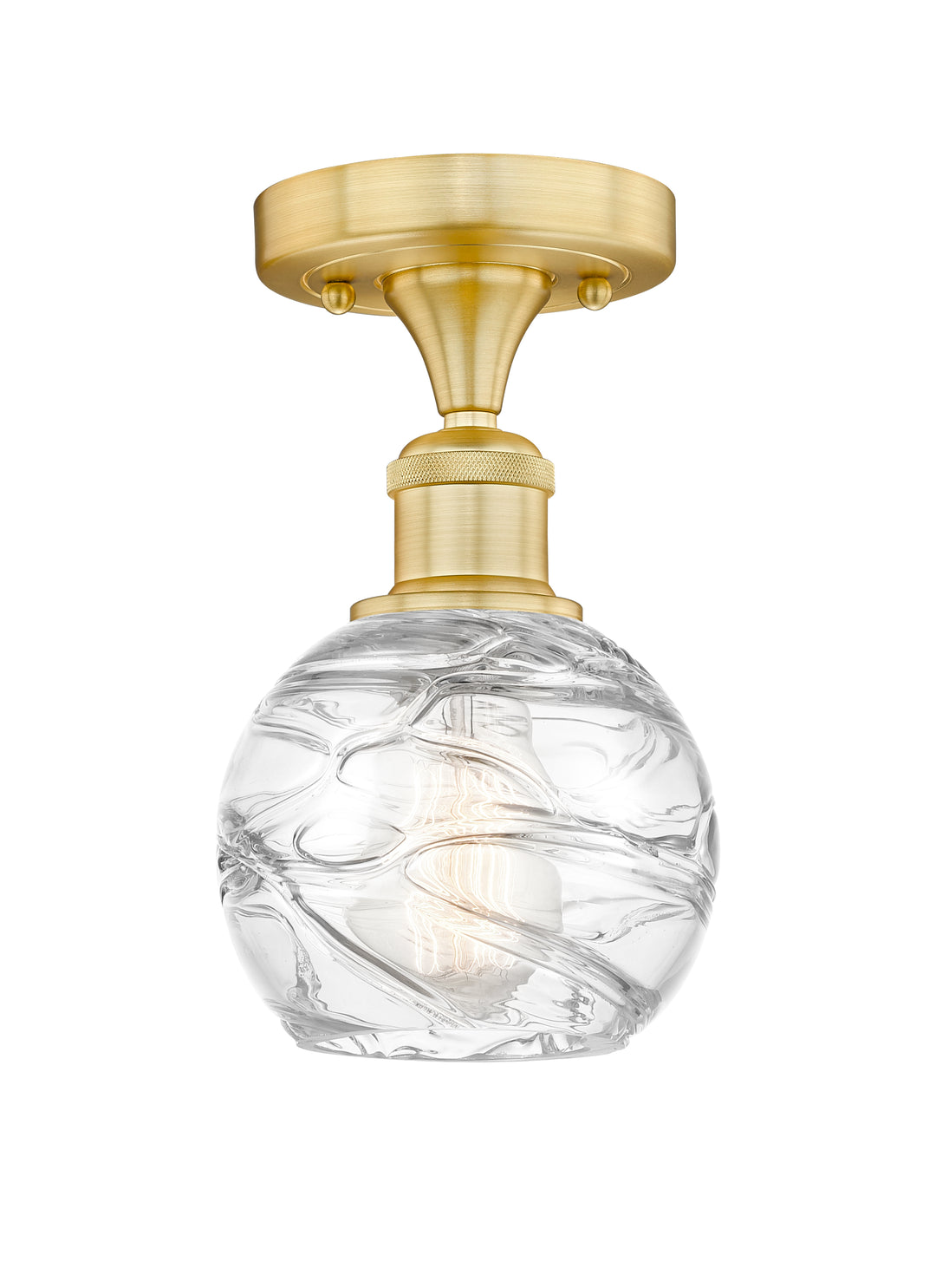 Innovations Lighting Athens Deco Swirl 6" Semi-Flush Mount - Satin Gold