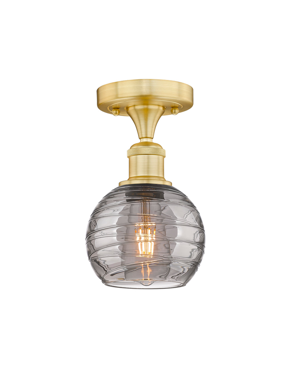 Innovations Lighting Athens Deco Swirl 6" Semi-Flush Mount - Satin Gold