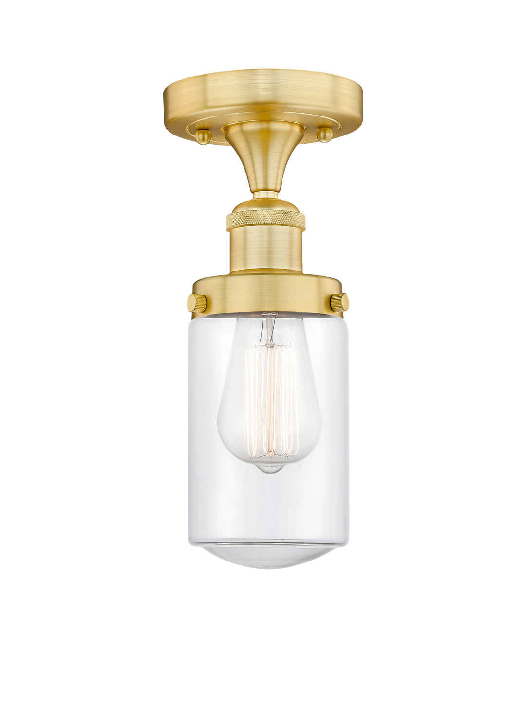 Innovations Lighting Dover 4.5" Semi-Flush Mount - Satin Gold
