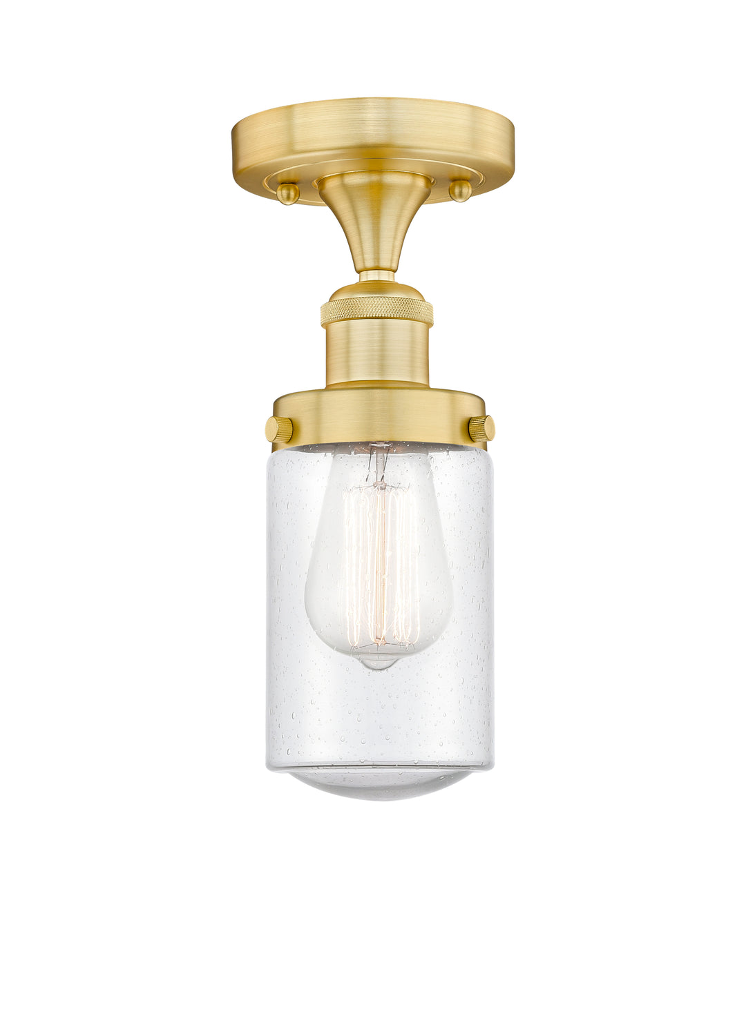 Innovations Lighting Dover 4.5" Semi-Flush Mount - Satin Gold