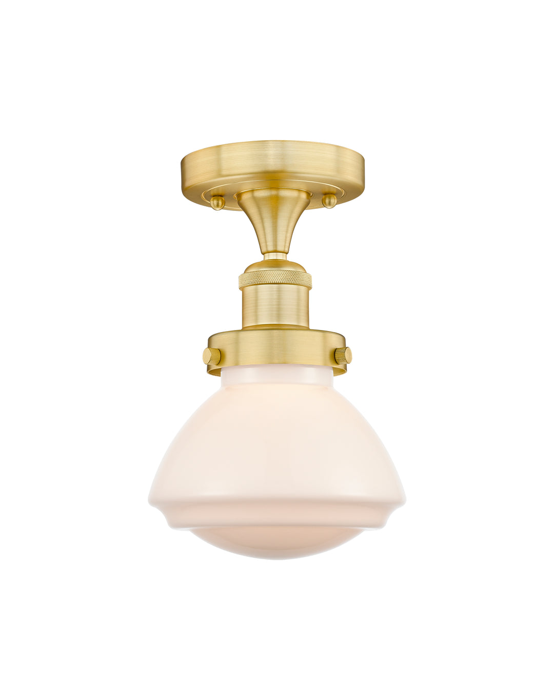 Innovations Lighting Olean 6.75" Semi-Flush Mount - Satin Gold