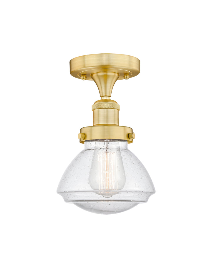 Innovations Lighting Olean 6.75" Semi-Flush Mount - Satin Gold