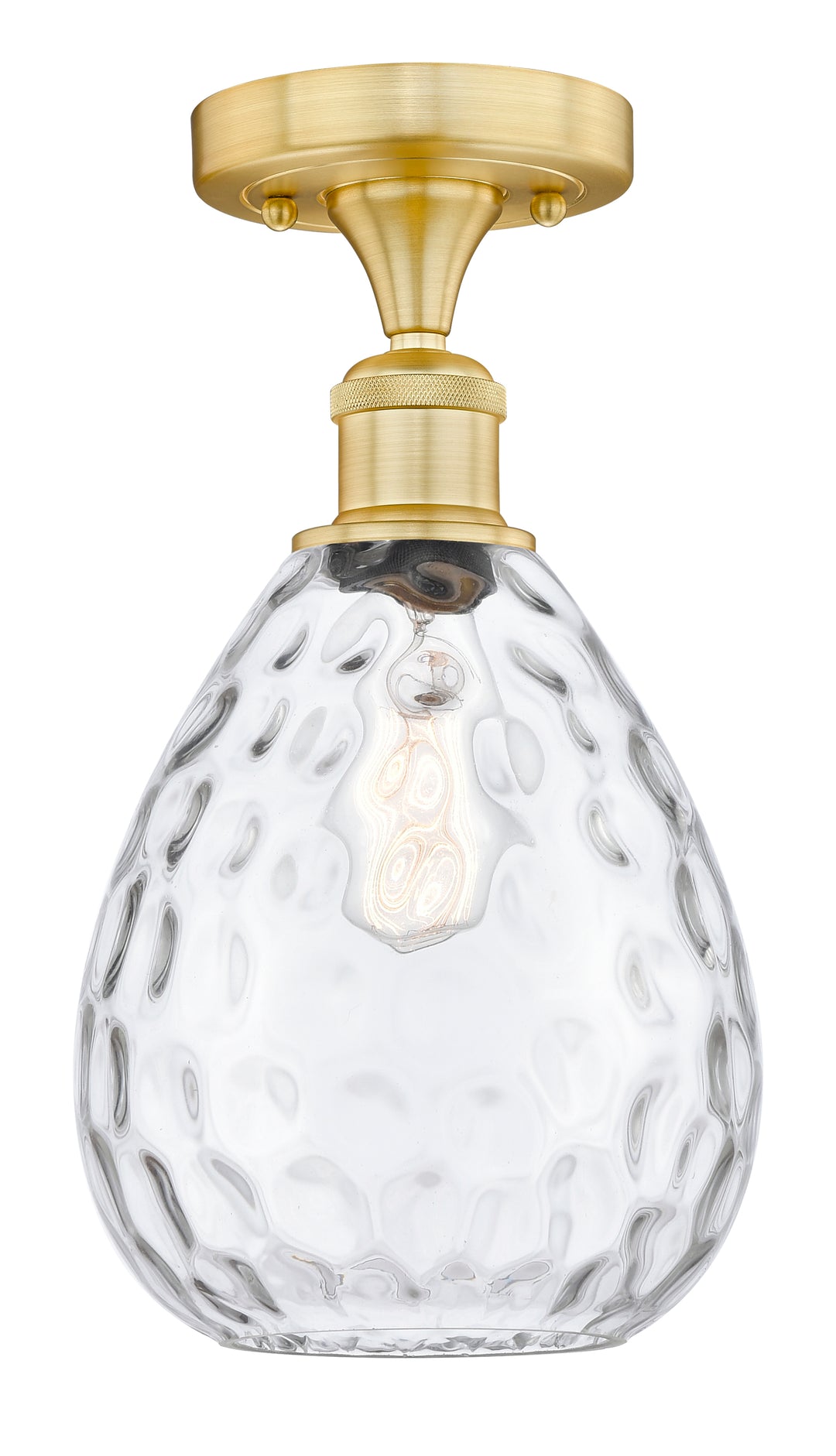 Innovations Lighting Waverly 8" Semi-Flush Mount - Satin Gold