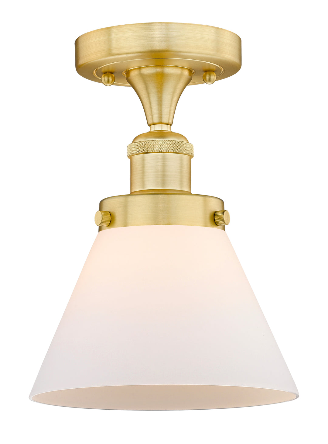 Innovations Lighting Cone 8" Semi-Flush Mount - Satin Gold