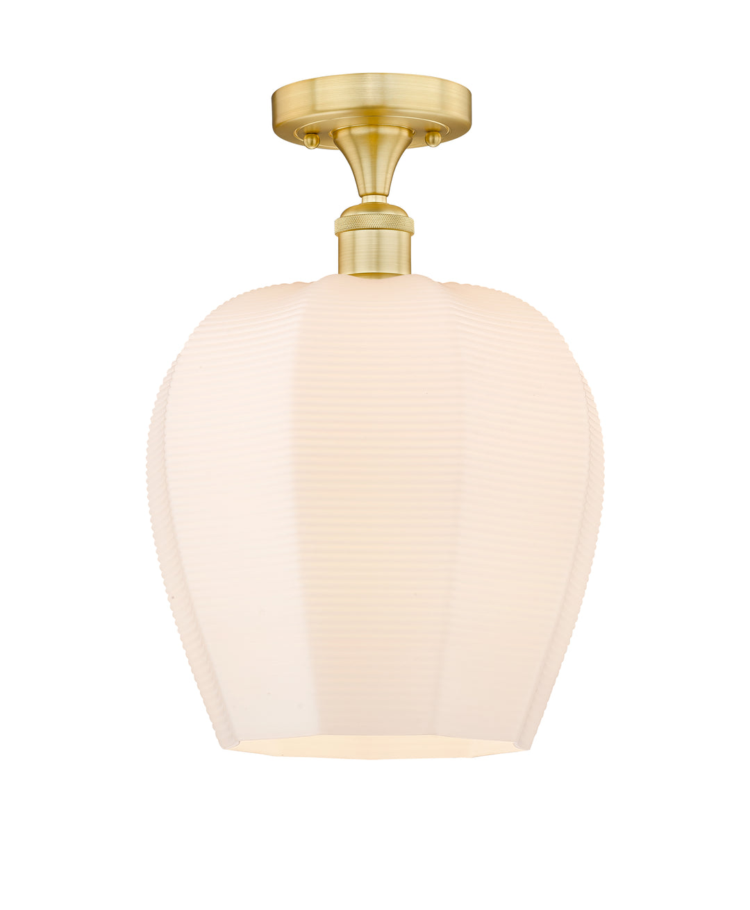 Innovations Lighting Norfolk 12" Semi-Flush Mount - Satin Gold