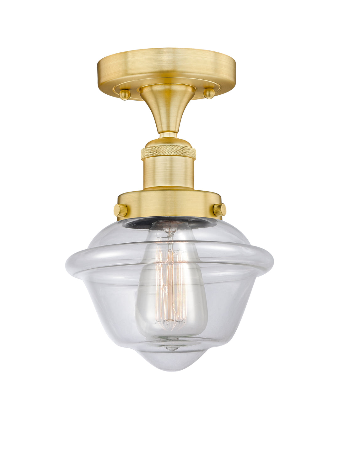 Innovations Lighting Oxford 7.5" Semi-Flush Mount - Satin Gold