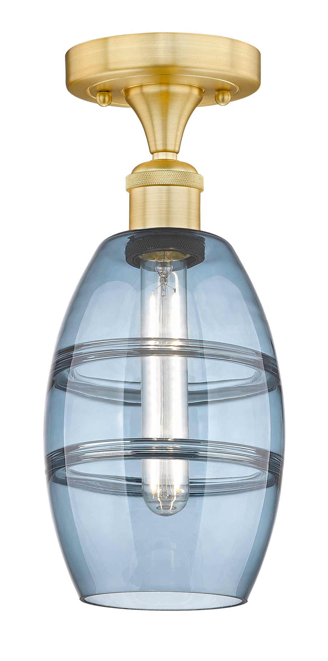 Innovations Lighting Vaz 6" Semi-Flush Mount - Satin Gold