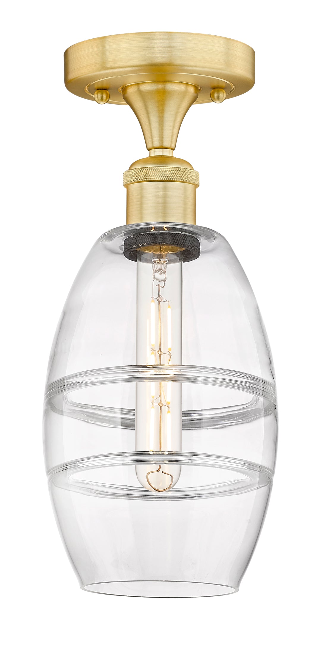Innovations Lighting Vaz 6" Semi-Flush Mount - Satin Gold