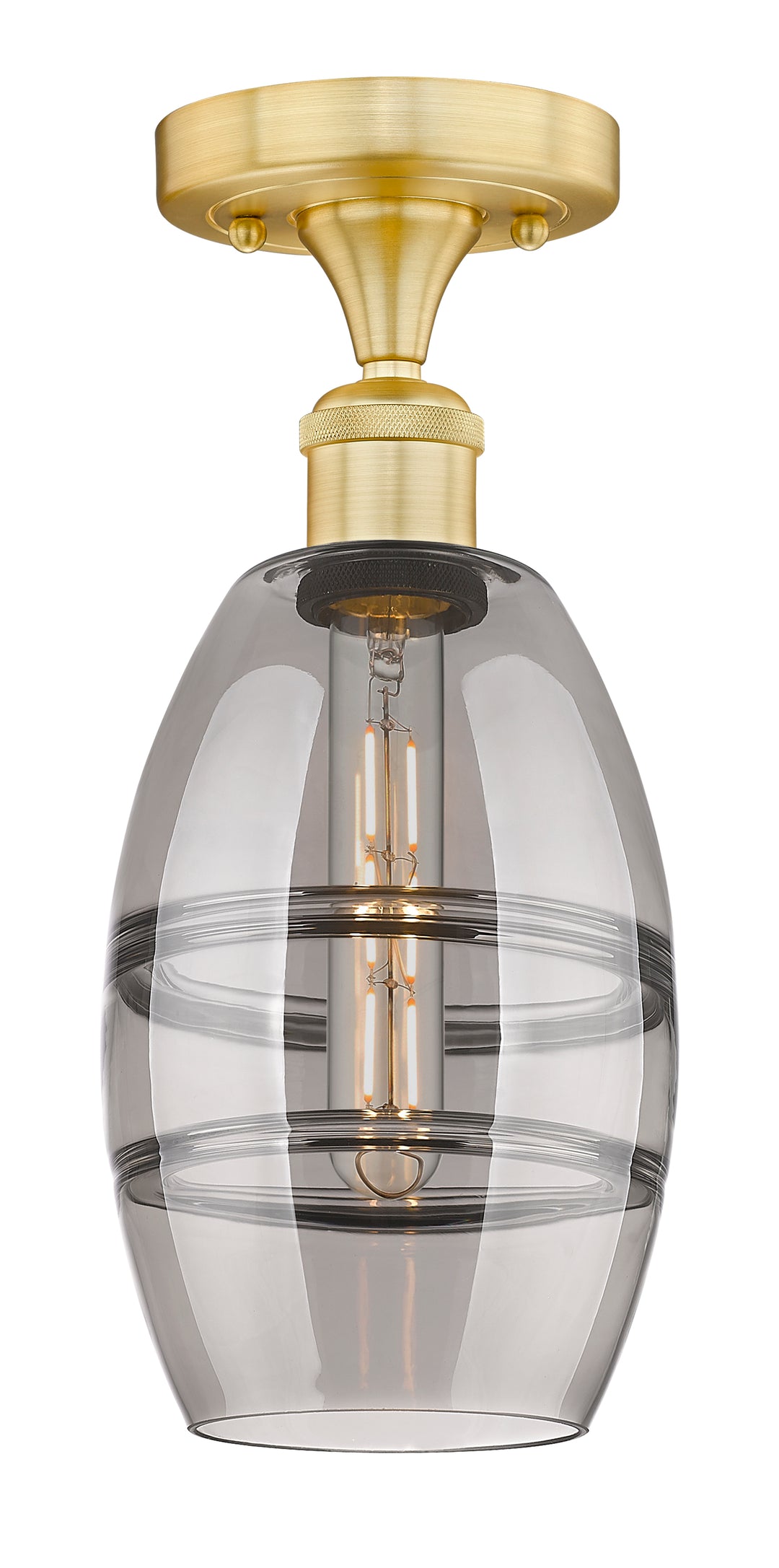 Innovations Lighting Vaz 6" Semi-Flush Mount - Satin Gold