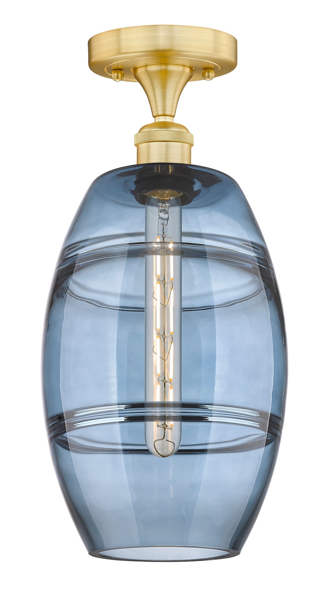 Innovations Lighting Vaz 8" Semi-Flush Mount - Satin Gold