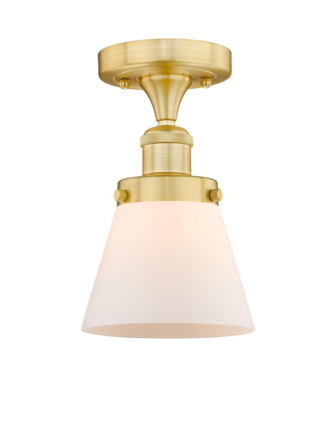 Innovations Lighting Cone 6" Semi-Flush Mount - Satin Gold