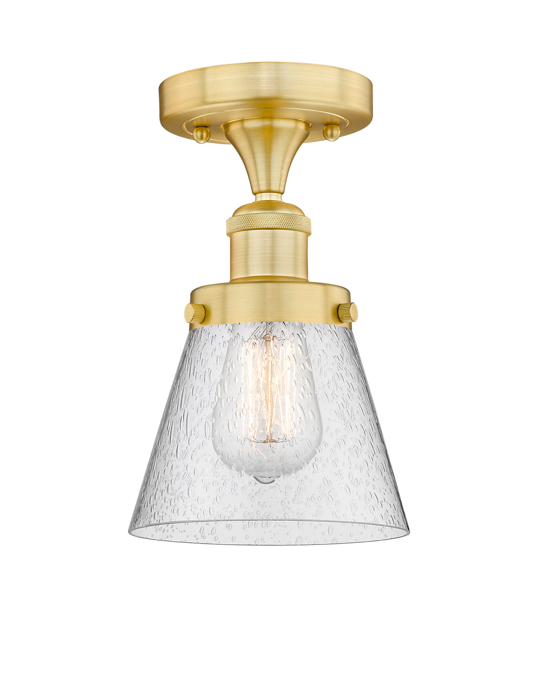 Innovations Lighting Cone 6" Semi-Flush Mount - Satin Gold