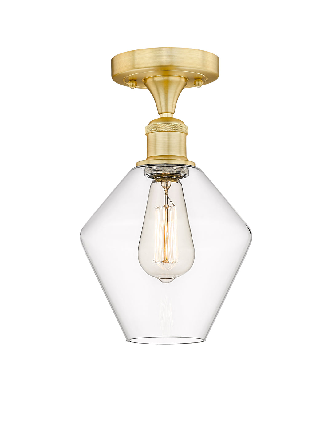 Innovations Lighting Cindyrella 8" Semi-Flush Mount - Satin Gold