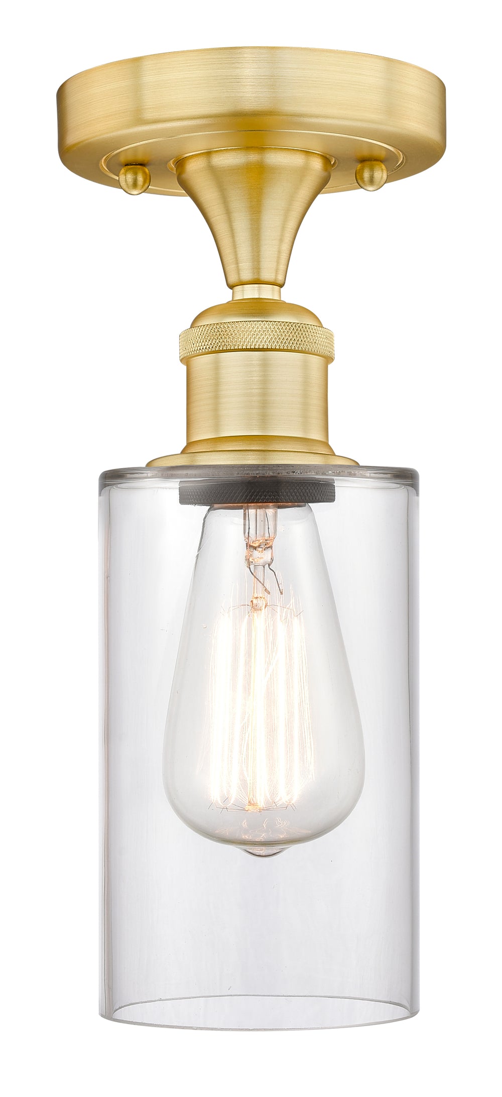 Innovations Lighting Clymer 4" Semi-Flush Mount - Satin Gold
