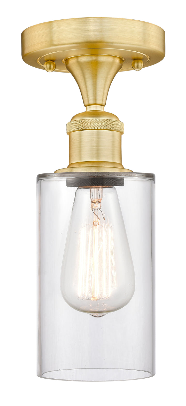 Innovations Lighting Clymer 4" Semi-Flush Mount - Satin Gold
