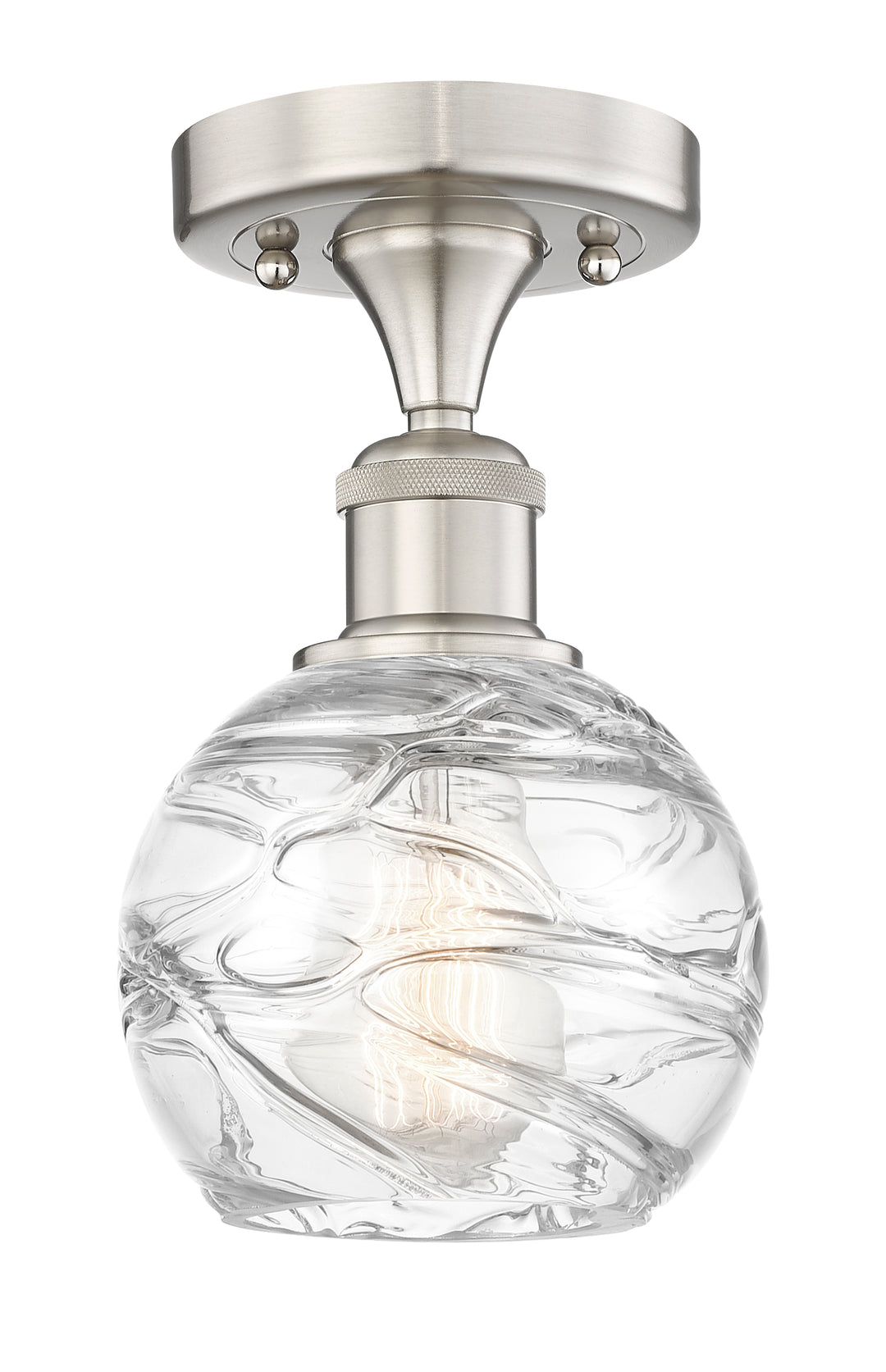 Innovations Lighting Athens Deco Swirl 6" Semi-Flush Mount - Brushed Satin Nickel
