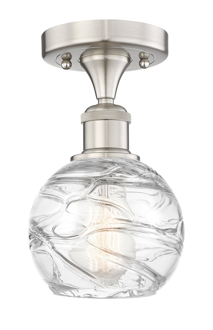 Innovations Lighting Athens Deco Swirl 6" Semi-Flush Mount - Brushed Satin Nickel