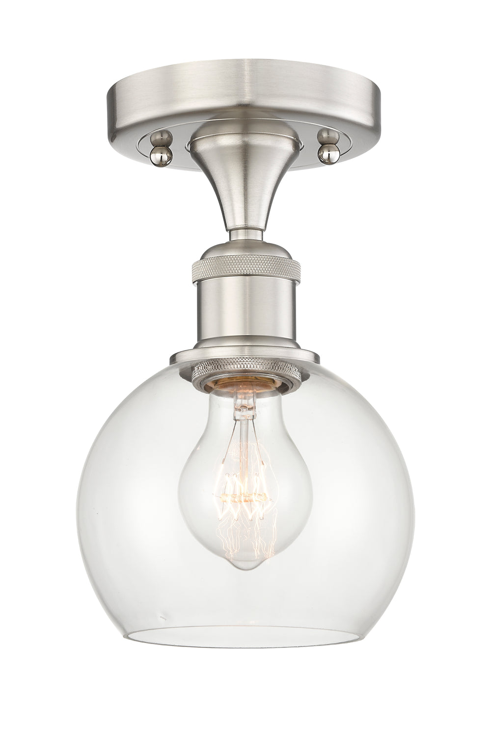 Innovations Lighting Athens 6" Semi-Flush Mount - Brushed Satin Nickel