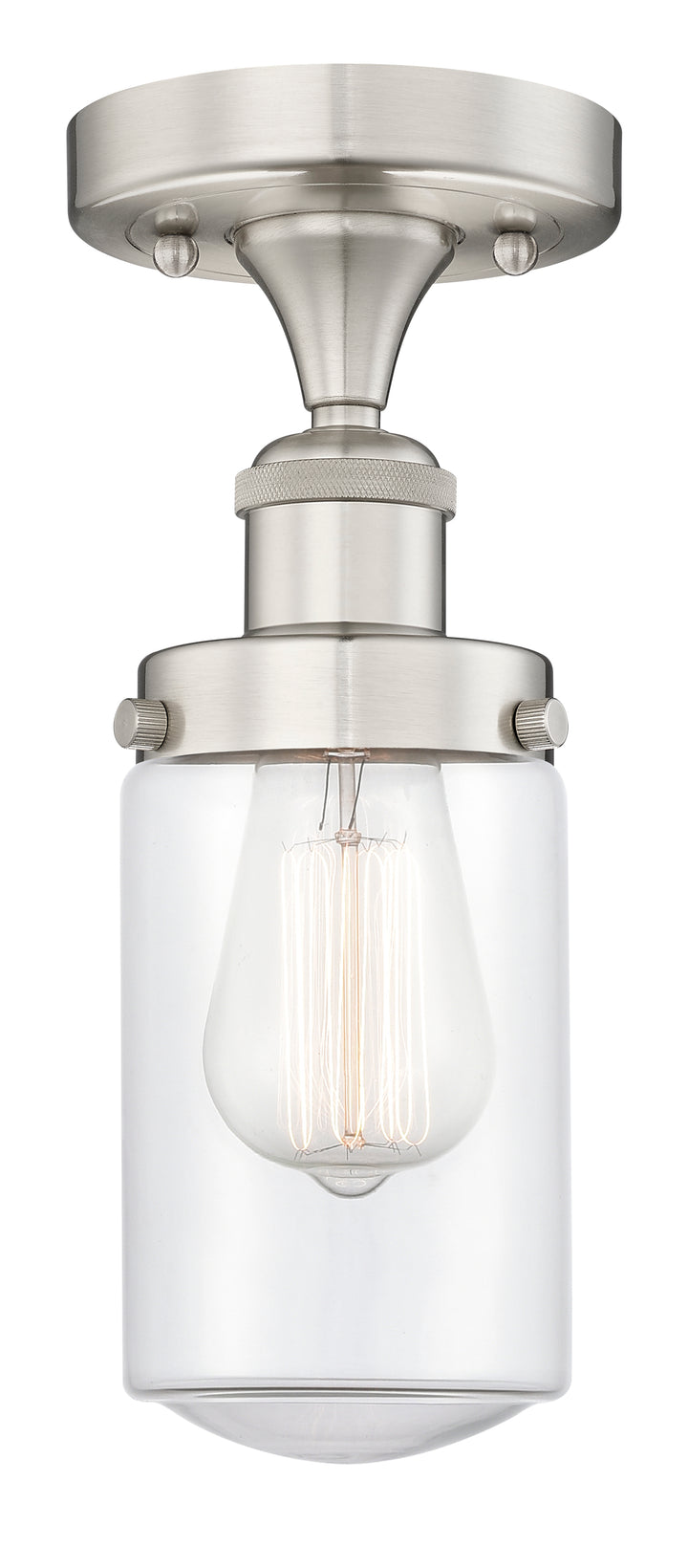 Innovations Lighting Dover 4.5" Semi-Flush Mount - Brushed Satin Nickel