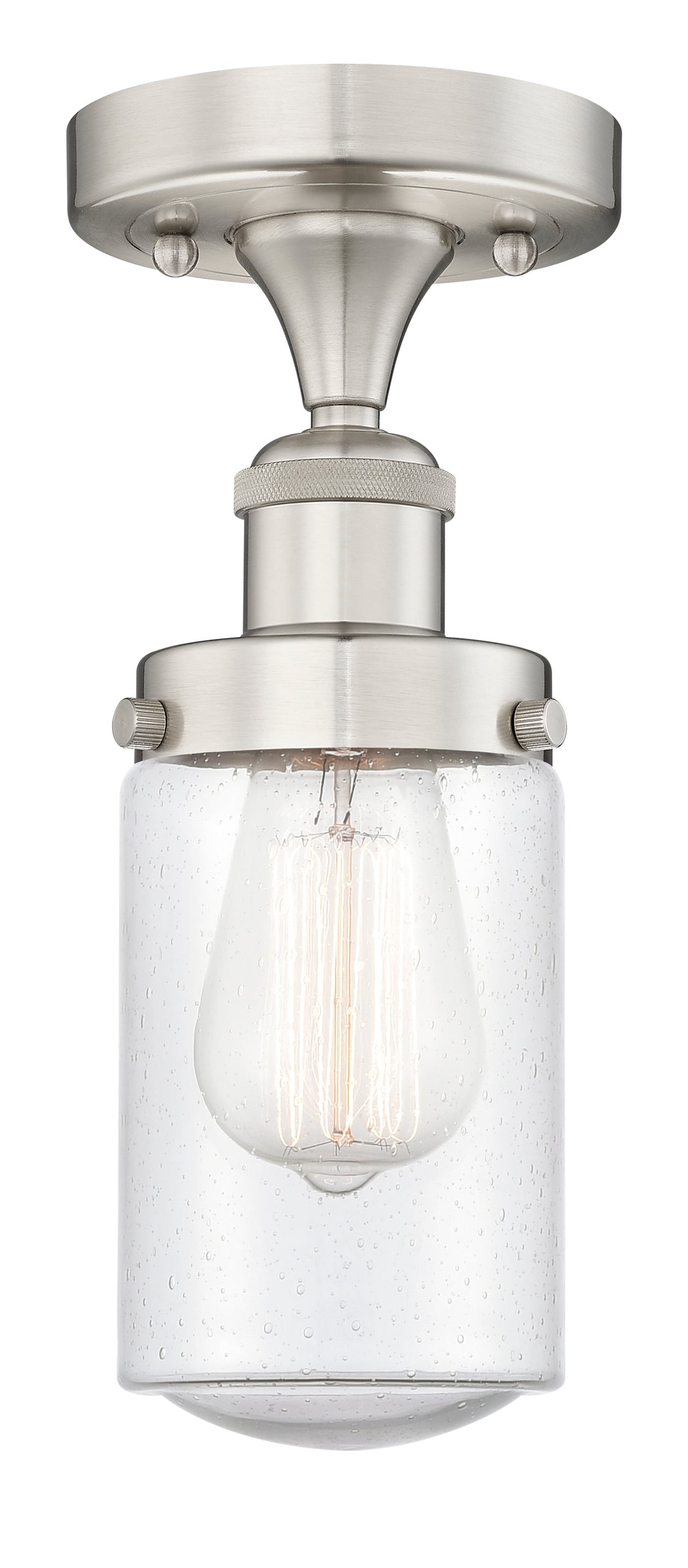 Innovations Lighting Dover 4.5" Semi-Flush Mount - Brushed Satin Nickel