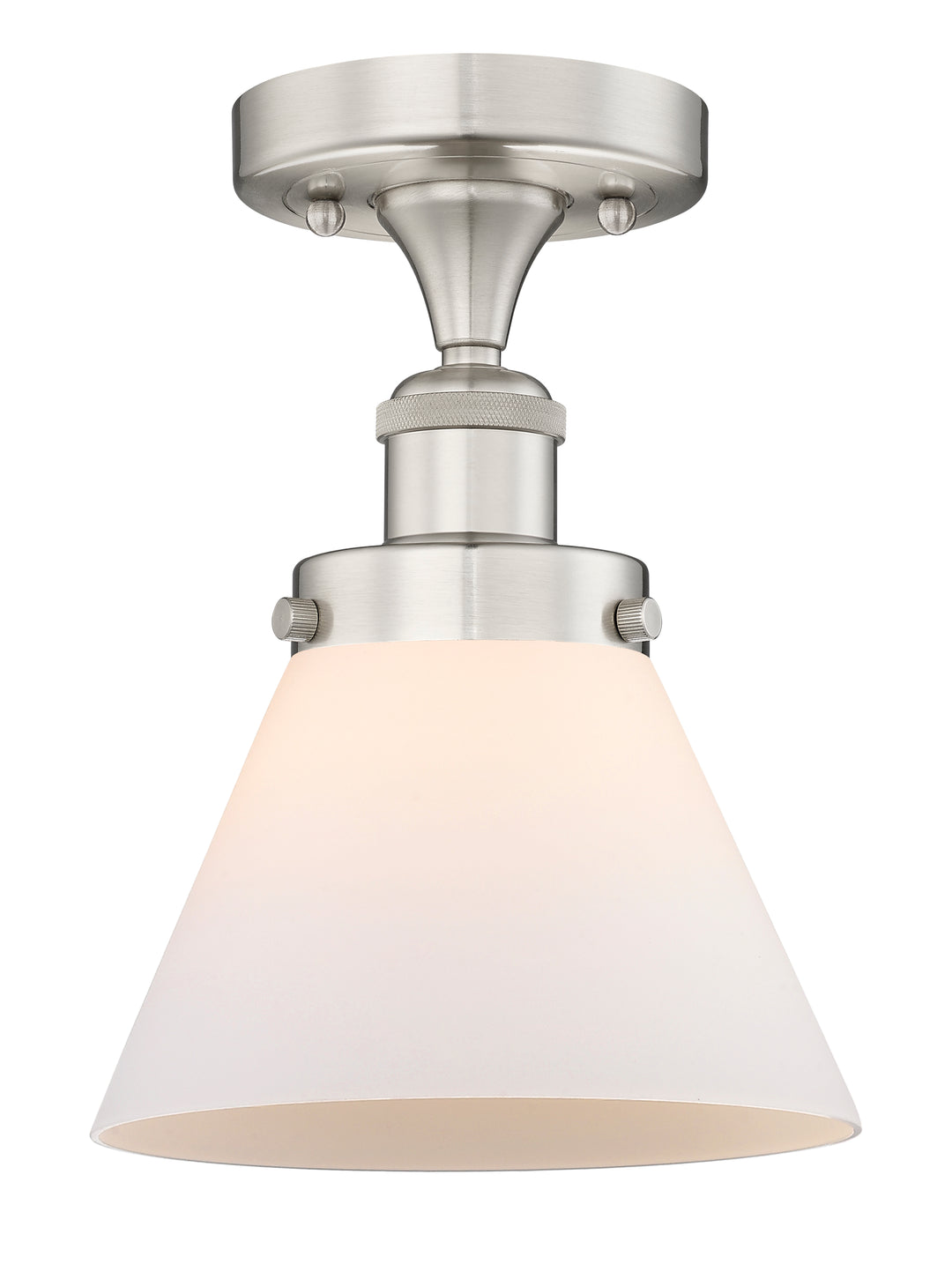Innovations Lighting Cone 8" Semi-Flush Mount - Brushed Satin Nickel