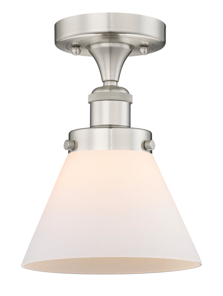 Innovations Lighting Cone 8" Semi-Flush Mount - Brushed Satin Nickel